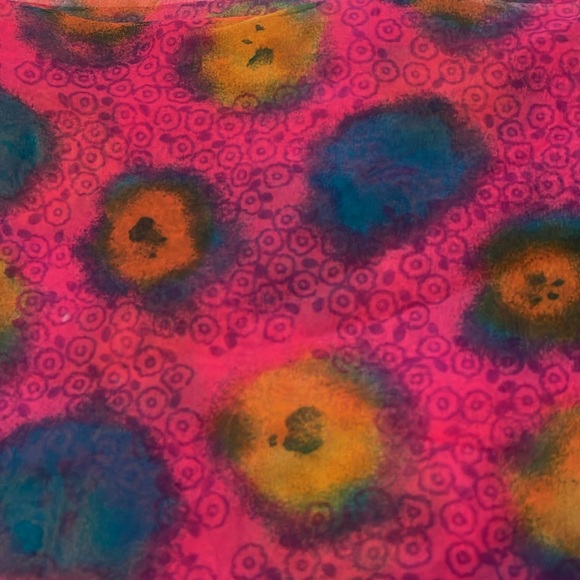 Scarf Vintage Beautiful Pink, Blue, gold - Picture 4 of 4